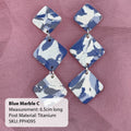 Blue Marble Earrings