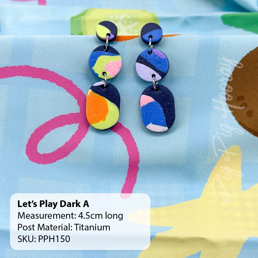 Let's Play Dark Earrings