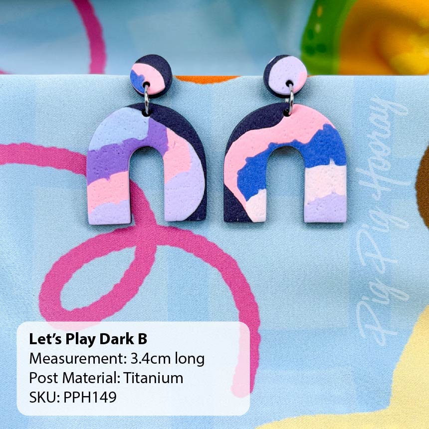 Let's Play Dark Earrings