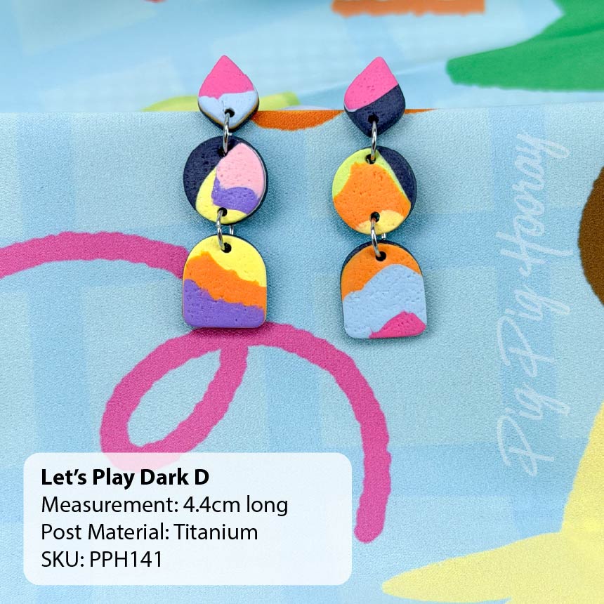 Let's Play Dark Earrings