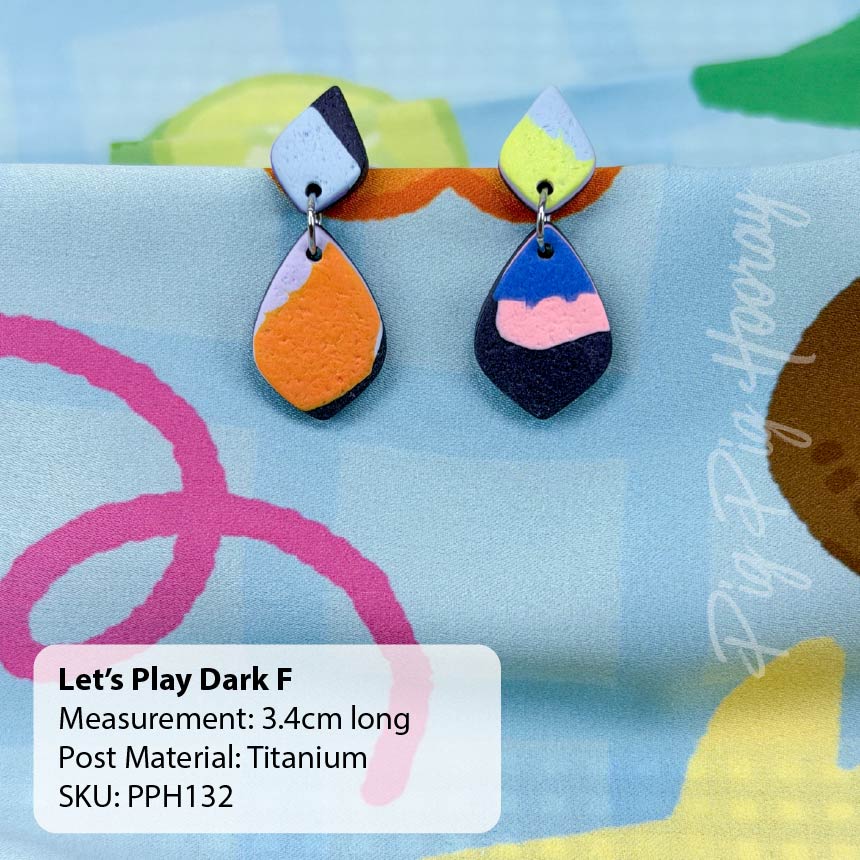 Let's Play Dark Earrings