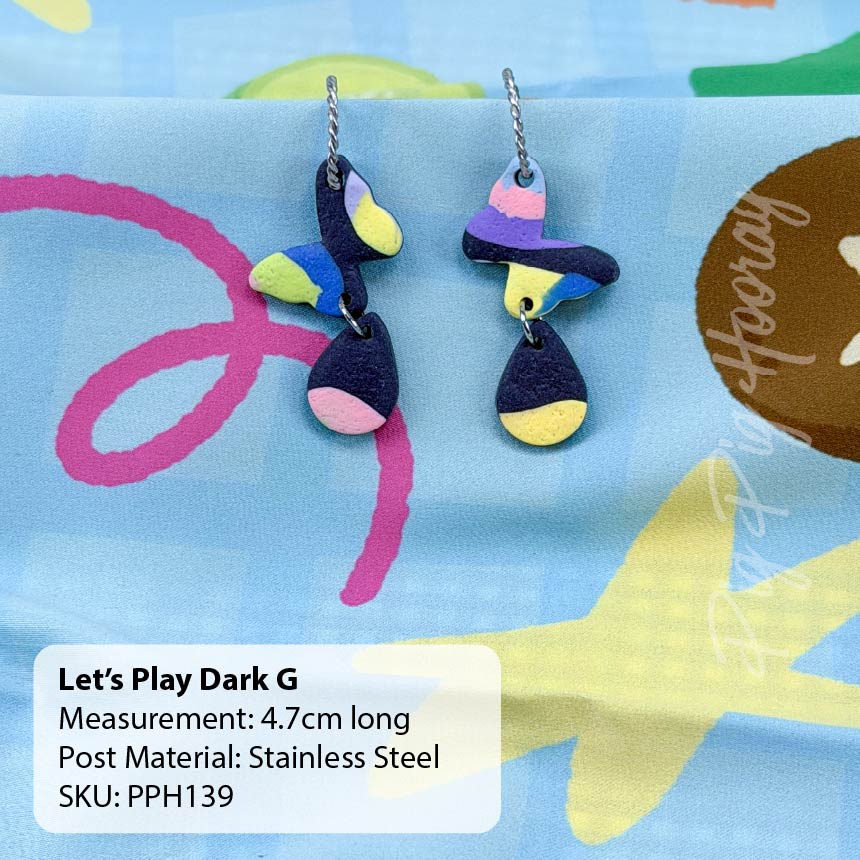 Let's Play Dark Earrings