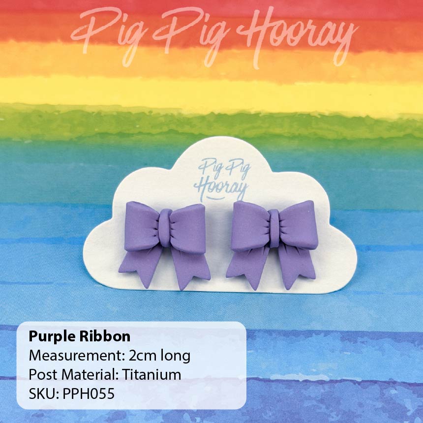 Ribbon Stud Earrings