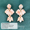 Peach Marble Earrings