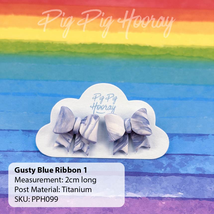 Ribbon Stud Earrings