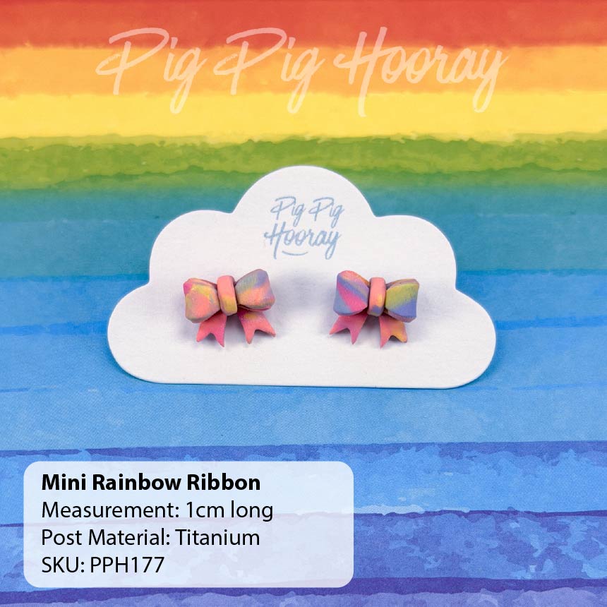 Ribbon Stud Earrings