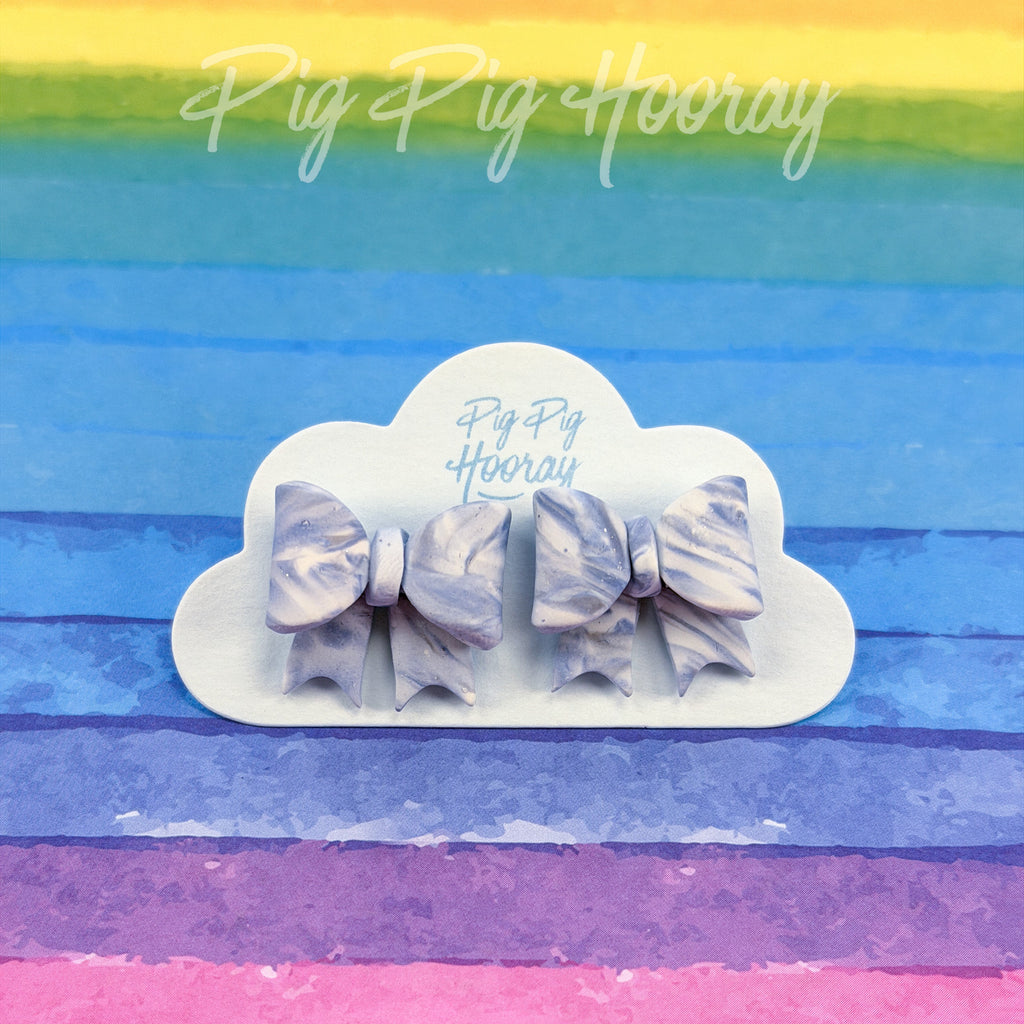 Ribbon Stud Earrings