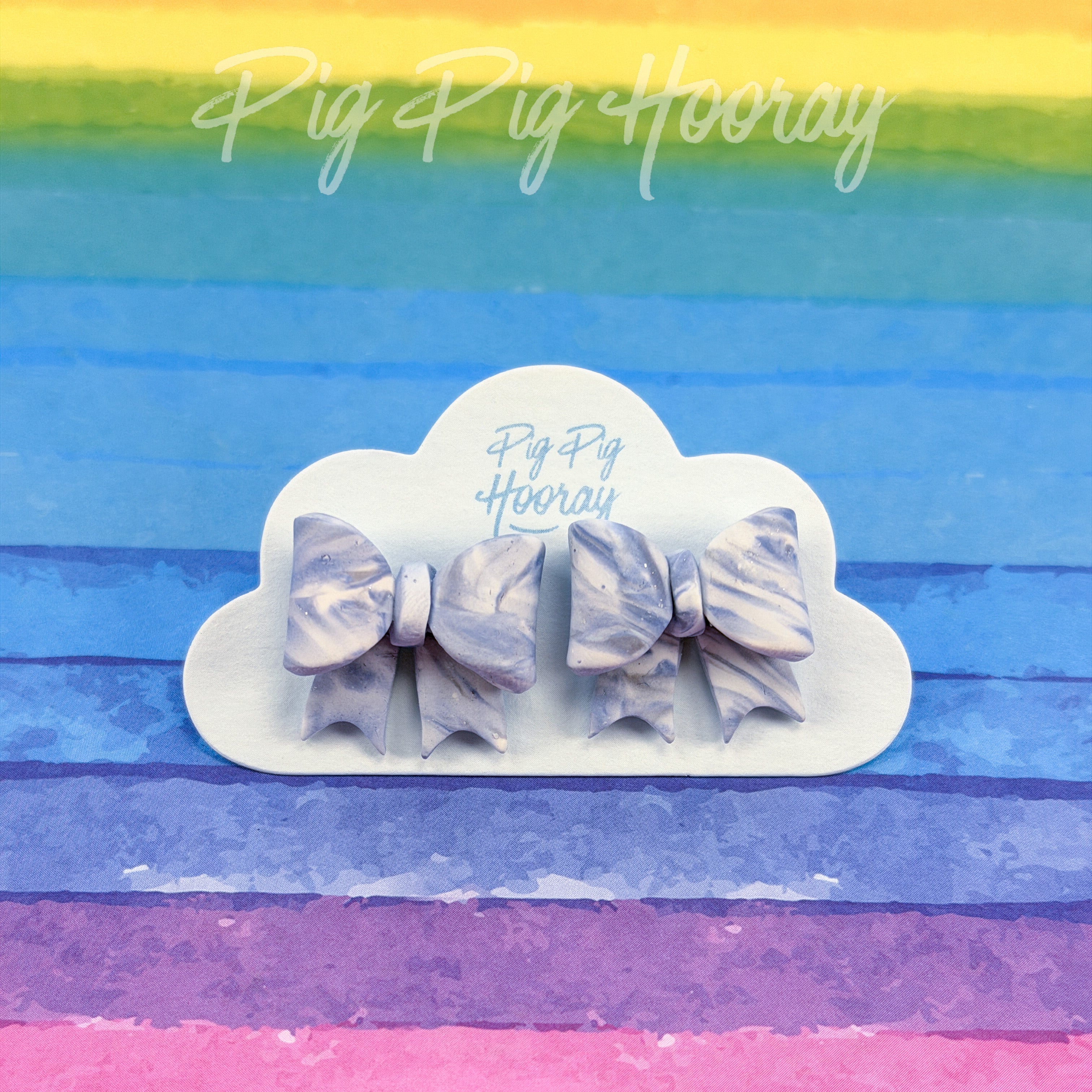 Ribbon Stud Earrings