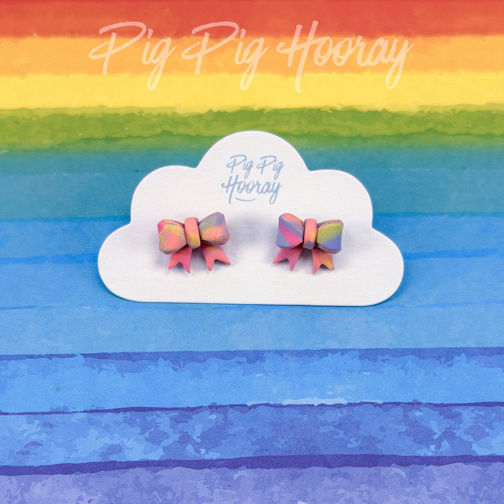 Ribbon Stud Earrings